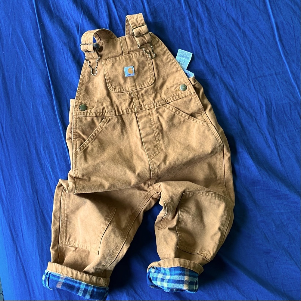 Carhartt classic flannel lined overalls